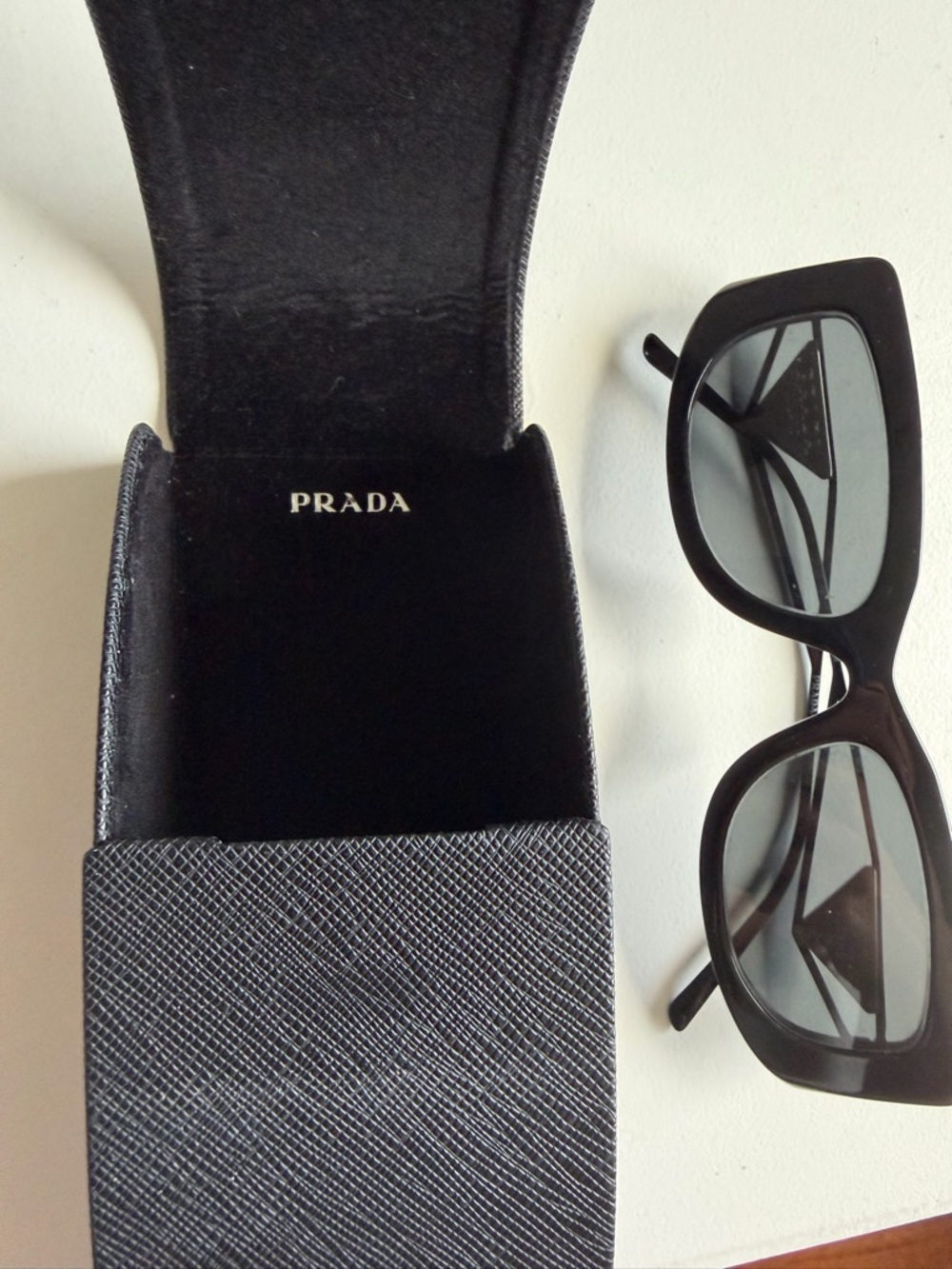 Prada Black Frame Sunglasses with Black Case